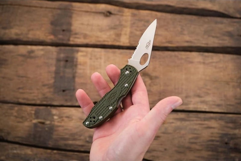 Firebird GANZO F759MS-GR Pocket Folding Knife 440C Stainless Steel Serrated Blade Anti-Slip Handle with Clip Fishing Camping Outdoor EDC Utility Pocket Knife (Green) - Image 5